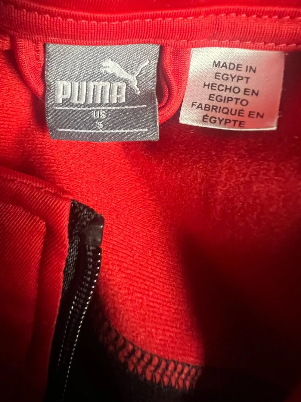 Puma Red and Black Zip-Up Track Jacket - Picture 4 of 7